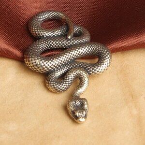 Copper Snake Figurine – Handcrafted Brass Miniature Boa Desk & Home Decor Orname